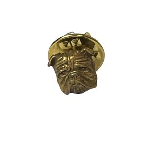 Mack Trucks Bulldog Head Bronze Tone Pinback Lapel Hat Pin